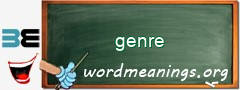 WordMeaning blackboard for genre
